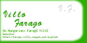 villo farago business card