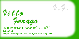 villo farago business card